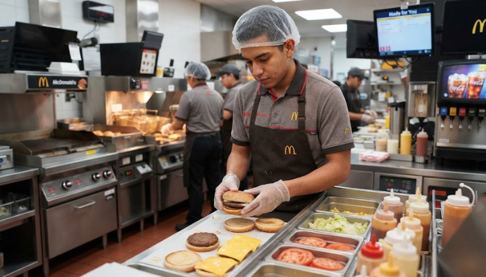 Preparación rápida de alimentos en cocina comercial